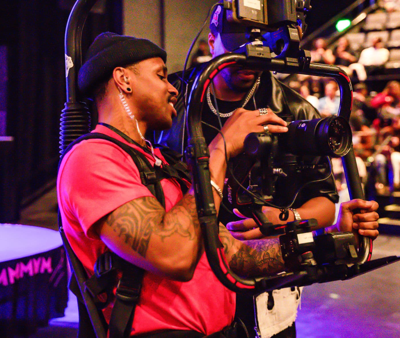 High Arc Media camera operator filming a live event